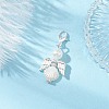 Angel Alloy & ABS Imitation Pearl Pendants Decorations HJEW-JM04080-1