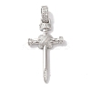 Rack Plating Brass & Cubic Zirconia Pendants KK-L216-054P-01-1