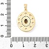 Natural Tiger Eye with Natural White Shell Pendants KK-G553-14G-3