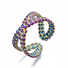 Criss Cross Cuff Rings RJEW-N038-004-4