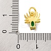 Rack Plating Brass Micro Pave Cubic Zirconia Charms KK-F881-02G-06-3
