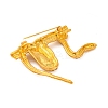 Zinc Alloy Crystal Rhinestone Enamel Brooch LS-JEWB-U010-02G-01-2