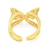 304 Stainless Steel Cubic Zirconia Open Cuff Ring for Women LS-RJEW-S406-05G-01-3