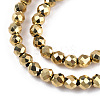 Electroplate Glass Beads Strands LS-EGLA-T027-01G-3