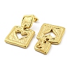 304 Stainless Steel Dangle Stud Earrings EJEW-M233-13G-2