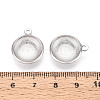 304 Stainless Steel Pendant Cabochon Settings STAS-T067-71P-3