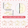 40Pcs 2 Colors Iron Paper Clips AJEW-SP0002-98A-2