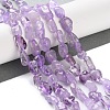 Natural Amethyst(Dyed & Heated) Beads Strands G-P497-01C-47-2