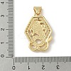 Brass Micro Pave Cubic Zirconia Pendants KK-Z115-10G-3