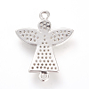 Long-Lasting Plated Brass Micro Pave Cubic Zirconia Links X-ZIRC-S053-17P-2
