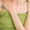 DIY Plastic Pearl Oval Beaded Brass Link Chain Bracelet Necklace Making Kits DIY-TA0009-62-7