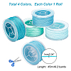   4 Rolls 4 Colors Round Waxed Polyester Cord YC-PH0002-38B-2