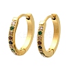 304 Stainless Steel Micro Pave Cubic Zirconia Huggie Hoop Earrings EJEW-C096-01J-G-2