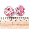 Bling Resin Rhinestone Flower Beads OACR-D310-01P-H-2