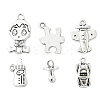 100Pcs 10 Styles Tibetan Style Alloy Cartoon Boy Pendants TIBEP-CJ0002-77-1