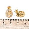 Brass Micro Pave Cubic Zirconia Stud Earrings EJEW-Z091-04G-G-3