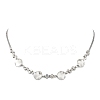 304 Stainless Steel Bib Necklaces for Women NJEW-TA00137-1