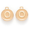 Golden Plated Alloy Enamel Charms X-ENAM-S118-06O-1