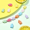 14Pcs 7 Colors Spray Painted Alloy Beads with Glitter Sheet FIND-CJ0003-39-6
