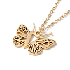 Initial Letter with Butterfly Pendant Necklace LS-NJEW-C026-01G-V-1