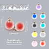  36Pcs 9 Colors Frosted Resin Pendants RESI-NB0001-82-2