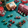 8 Pairs 8 Style Christmas Themed Resin Round Ball Dangle Earrings EJEW-AN0002-34-7