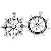 Tibetan Style Rudder Helm Alloy Pendants LS-TIBEB-A101628-AS-FF-1