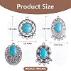 10pcs Turquoise+alloy pendant Vintage alloy earring head diy handmade material(5 styles) JX575A-2