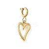 Heart 304 Stainless Steel Pendant Decorations STAS-H202-12G-01-1