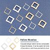 40Pcs 4 Style  Rack Plating Eco-friendly Brass Pendants KK-FH0004-06-4