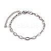 Non-Tarnish 304 Stainless Steel Cable Chain Bracelet for Men Women BJEW-E031-05C-P-4