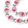 Dyed & Heated Glass Enamel Beads GLAA-T023-45E-3