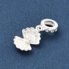 925 Sterling Silver Pave Clear Cubic Zirconia European Dangle Charms STER-G049-02S-2