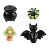 8Pcs 4 Styles Halloween Themed Handmade Lampwork Beads Sets LAMP-YW0001-64-1