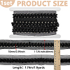 1.9 Yards Grenadine Mesh Lace Trim with Resin Beads and Rhinestone OCOR-FG0002-98A-2