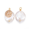 Natural Cultured Freshwater Pearl Pendants PEAR-L027-33A-2