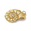 Brass Micro Pave Clear Cubic Zirconia Pendants KK-U046-02G-01-2