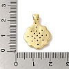 Rack Plating Brass Micro Pave Clear Cubic Zirconia Pendants KK-P267-07G-3