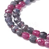 Natural Red Corundum/Ruby and Sapphire Beads Strands G-S362-013-3