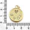 Rack Plating Brass Micro Pave Cubic Zirconia Pendants KK-K401-78G-3
