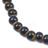 Handmade Fancy Antique Glazed Porcelain Ceramic Round Beads Strands PORC-L019-6mm-07A-5