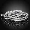 Fine 925 Sterling Silver Round Charm Bangles For Women BJEW-BB14649-2