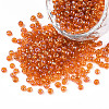 Round Transparent Colors Rainbow Glass Seed Beads X-SEED-A007-3mm-169-1