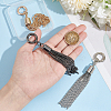 3 Sets 3 Colors  Alloy Keychain Tassel Chain Pendant Decoration HJEW-UN0001-25-3