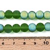 Frosted Transparent Glass Beads Strands GLAA-T032-T8mm-MBB07-4