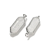 Natural Quartz Crystal Faceted Double Terminal Pointed Pendants G-G181-05P-04-2