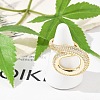 Brass Micro Pave Clear Cubic Zirconia Cuff Rings for Women Men RJEW-Z080-04G-1