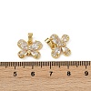 Brass Micro Pave Cubic Zirconia Charms KK-N254-229G-02-3