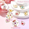 10Pcs 5 Colors Zinc Alloy Epoxy Resin Pendants FIND-CJ0004-93-3