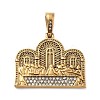 304 Stainless Steel Rhinestone Pendants STAS-V008-34G-1